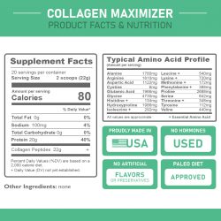 Collagen Maximizer Nutritional Information