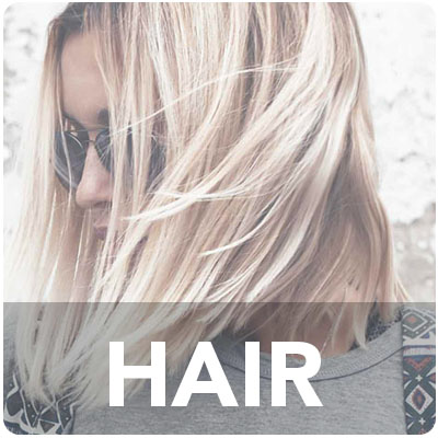 Woman with healthy blonde hair
