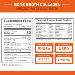 Bone broth Collagen Plus Nutritional Statement