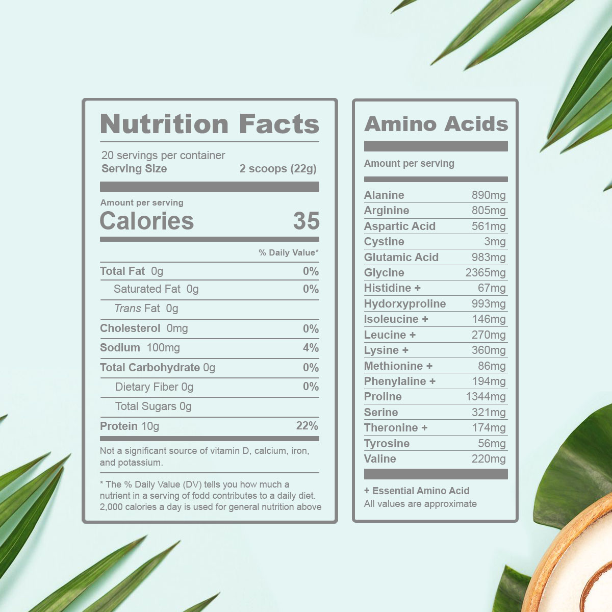 Fish Collagen Amino Acid and Nutrition Facts