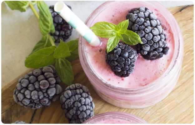 Blackberries and Pink Smoothie