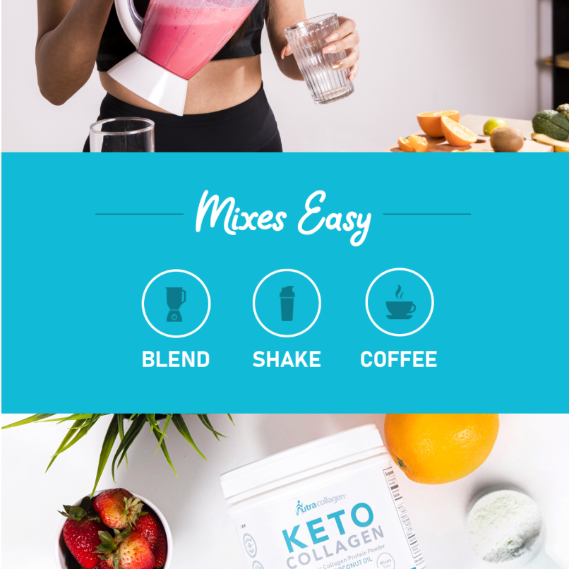 Mixes Easy and how to use image for keto collagen vanilla