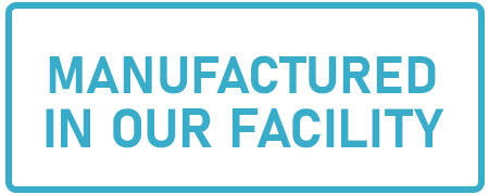 manufactured in our facility blue icon