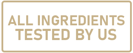 All Ingredients Tested By Us Text Image